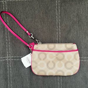 COACH Dotop Art Small Khaki Wristlet